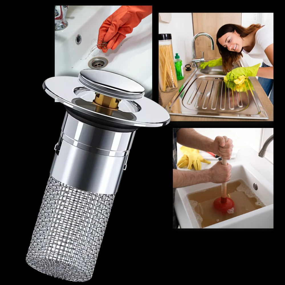 Pop-Up Sink Stopper | Odor-Blocking Drain Plug for Bathroom