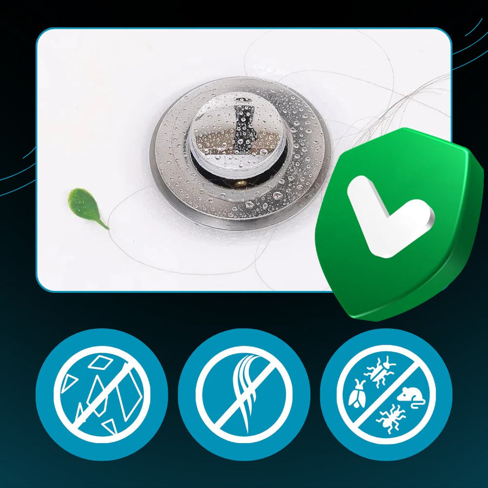 Pop-Up Sink Stopper | Odor-Blocking Drain Plug for Bathroom