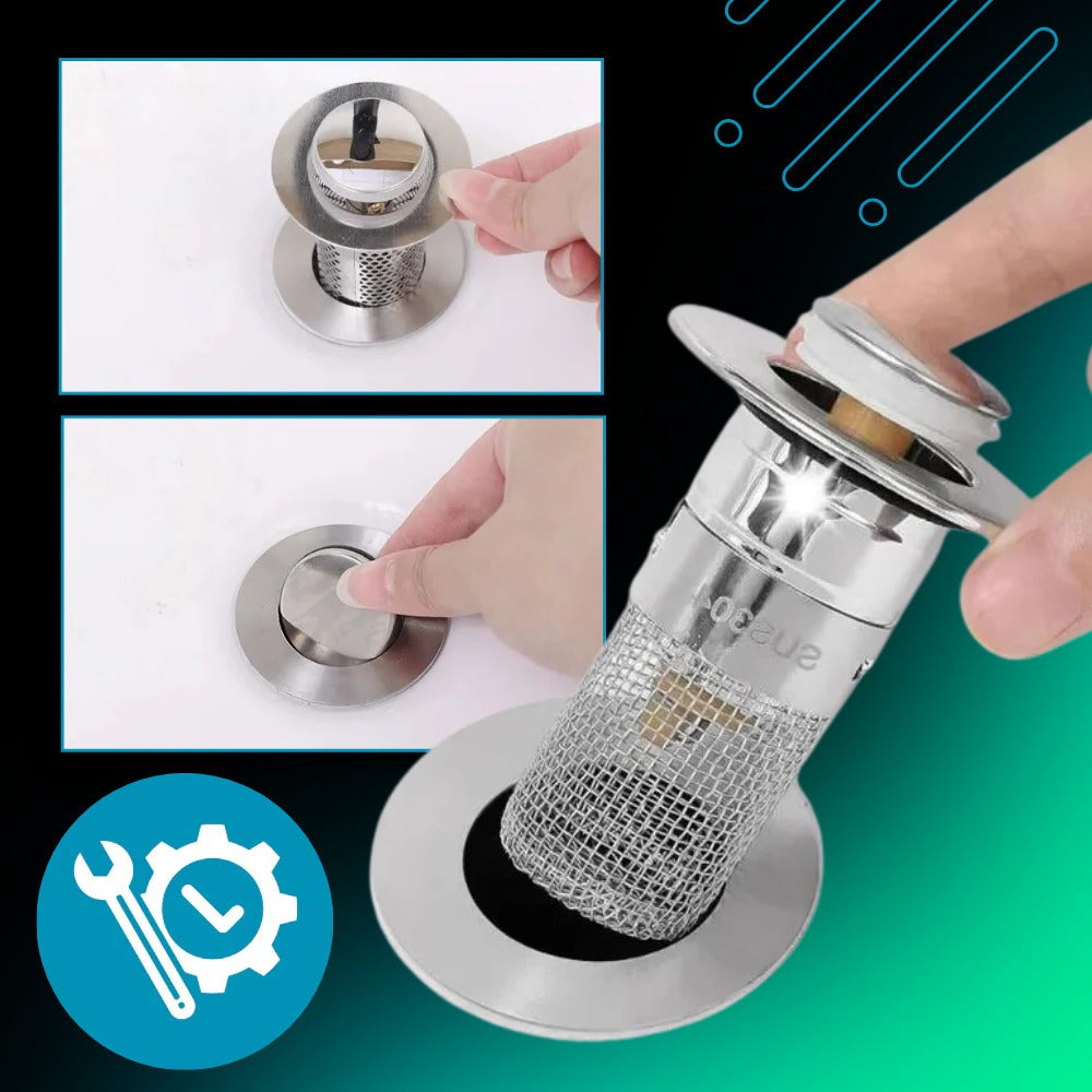 Pop-Up Sink Stopper | Odor-Blocking Drain Plug for Bathroom