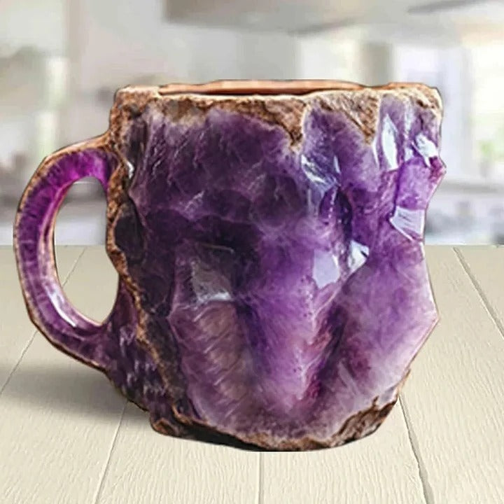 Mineral Crystal Coffee Mugs | Unique Texture, Ceramic Drinkware