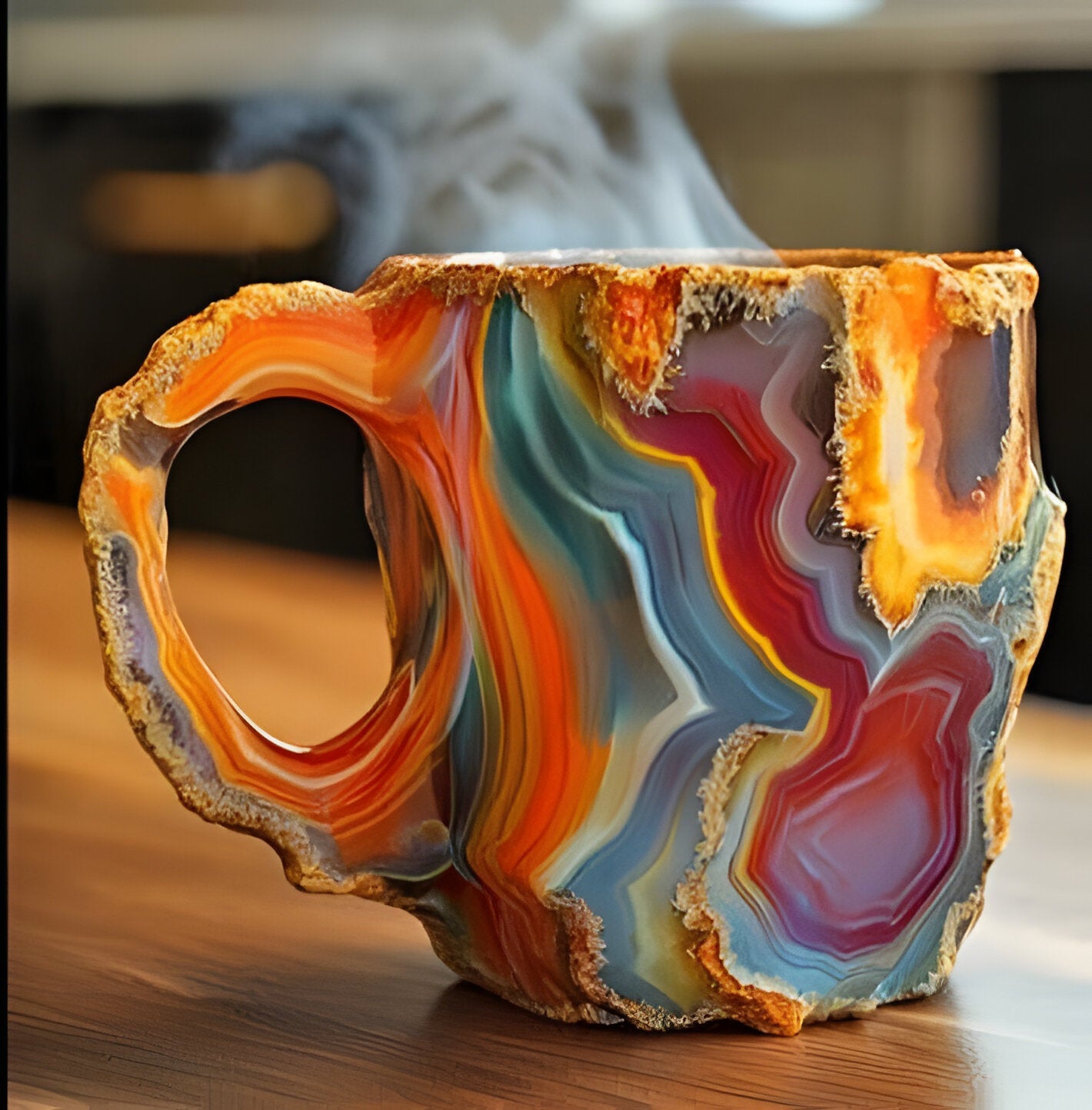 Mineral Crystal Coffee Mugs | Unique Texture, Ceramic Drinkware