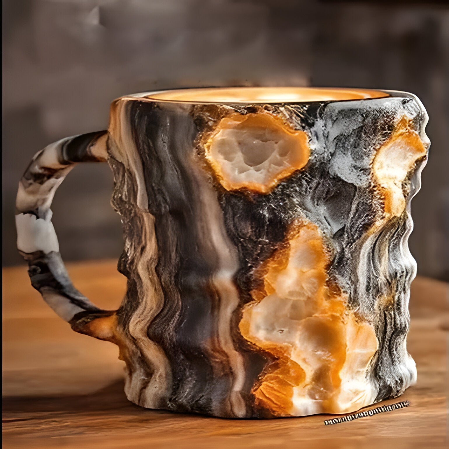 Mineral Crystal Coffee Mugs | Unique Texture, Ceramic Drinkware