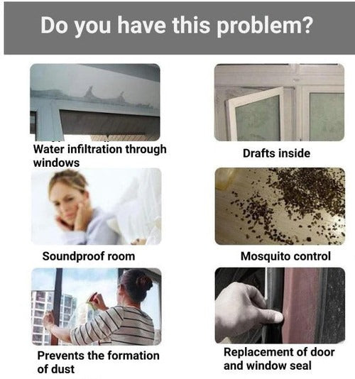 Self-Adhesive Door Seal Strip | Soundproof & Draft Stopper Weatherstrip