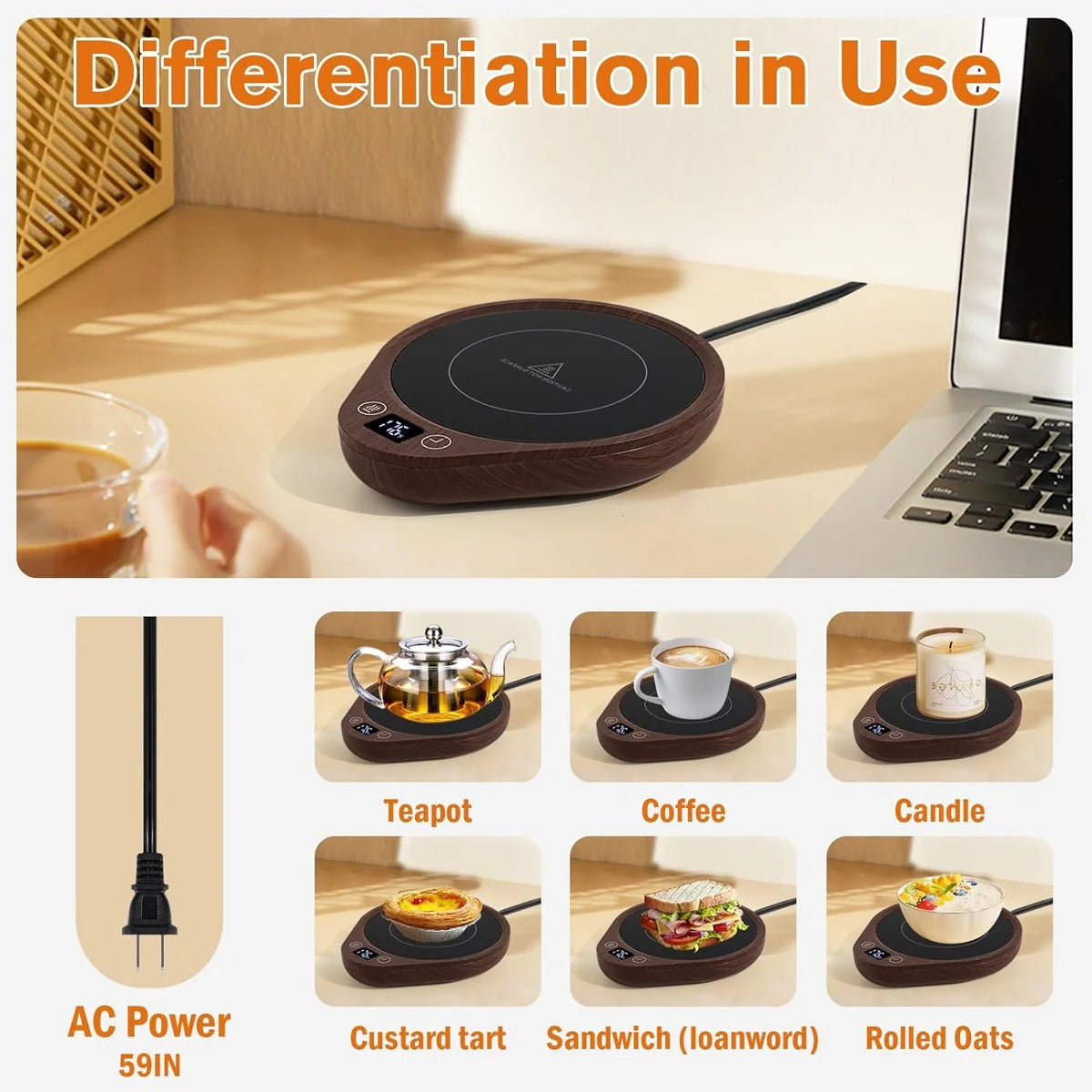 Coffee Mug Warmer Set | Desk Cup Heater with Smart Temperature Control