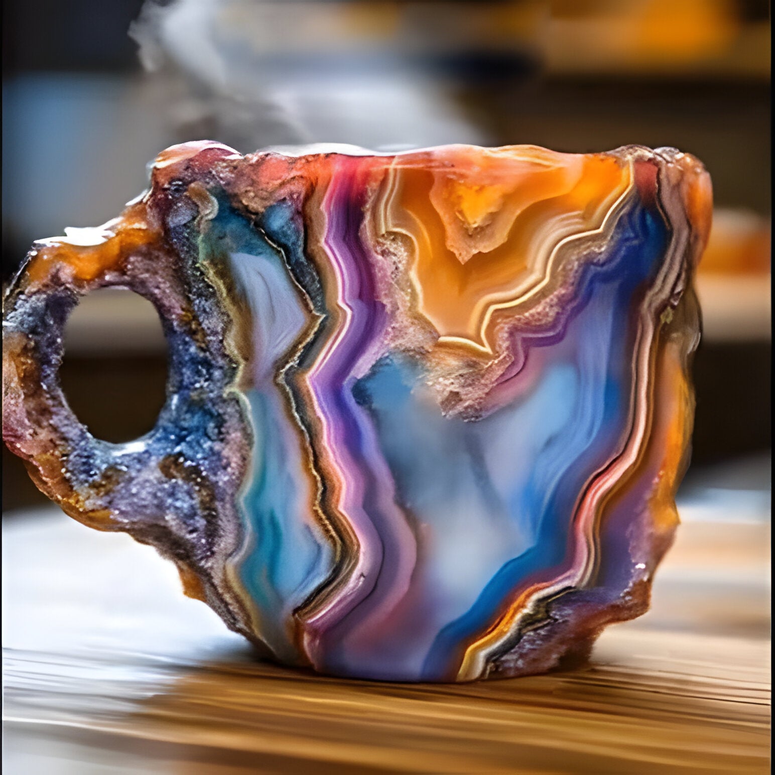 Mineral Crystal Coffee Mugs | Unique Texture, Ceramic Drinkware
