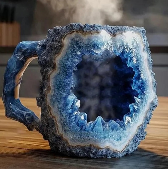 Mineral Crystal Coffee Mugs | Unique Texture, Ceramic Drinkware
