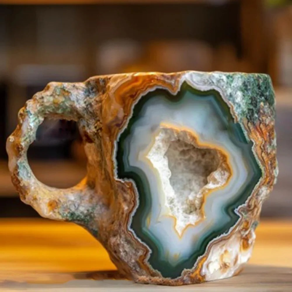 Mineral Crystal Coffee Mugs | Unique Texture, Ceramic Drinkware