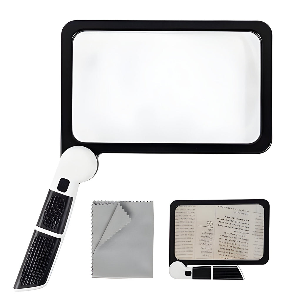 Foldable LED Magnifying Glass | Illuminated Pocket Magnifier for Reading
