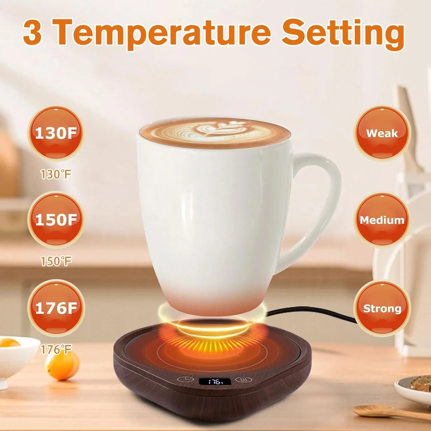 Coffee Mug Warmer Set | Desk Cup Heater with Smart Temperature Control