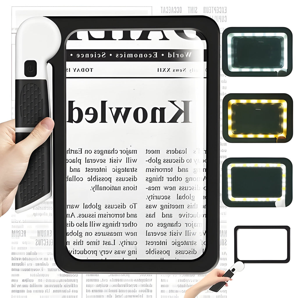 Foldable LED Magnifying Glass | Illuminated Pocket Magnifier for Reading