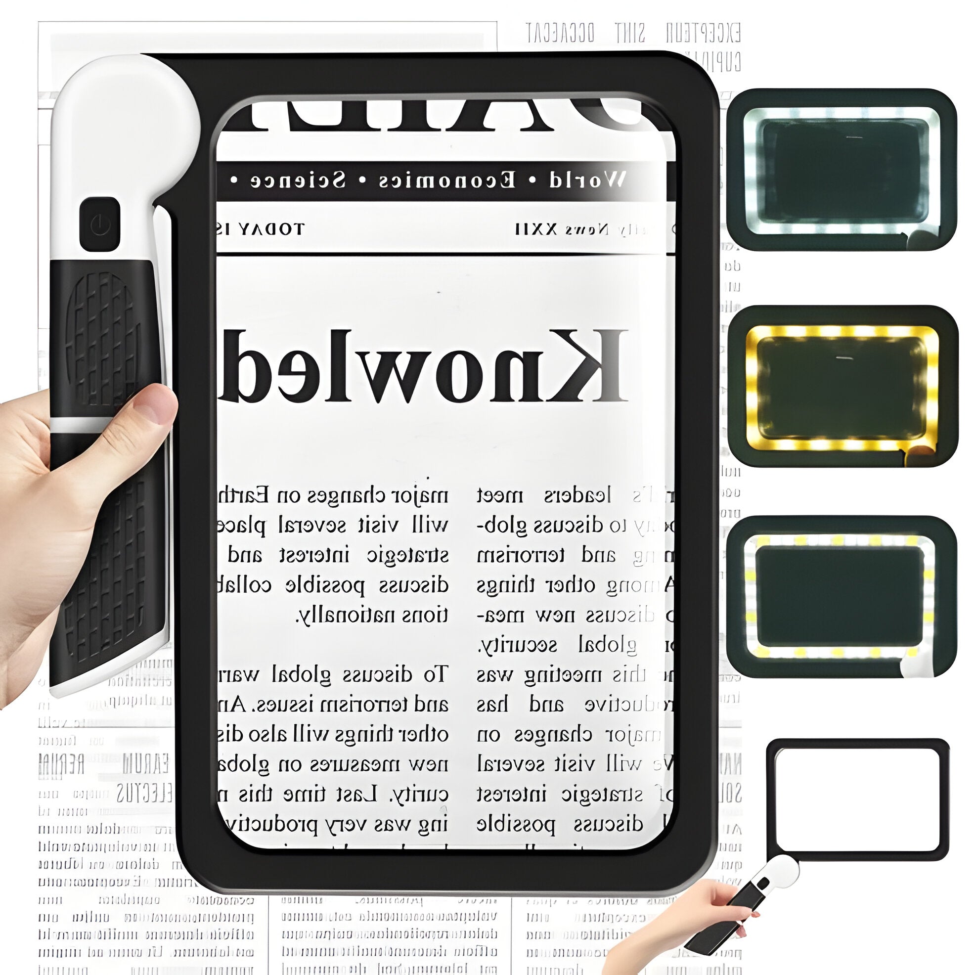 Foldable LED Magnifying Glass | Illuminated Pocket Magnifier for Reading