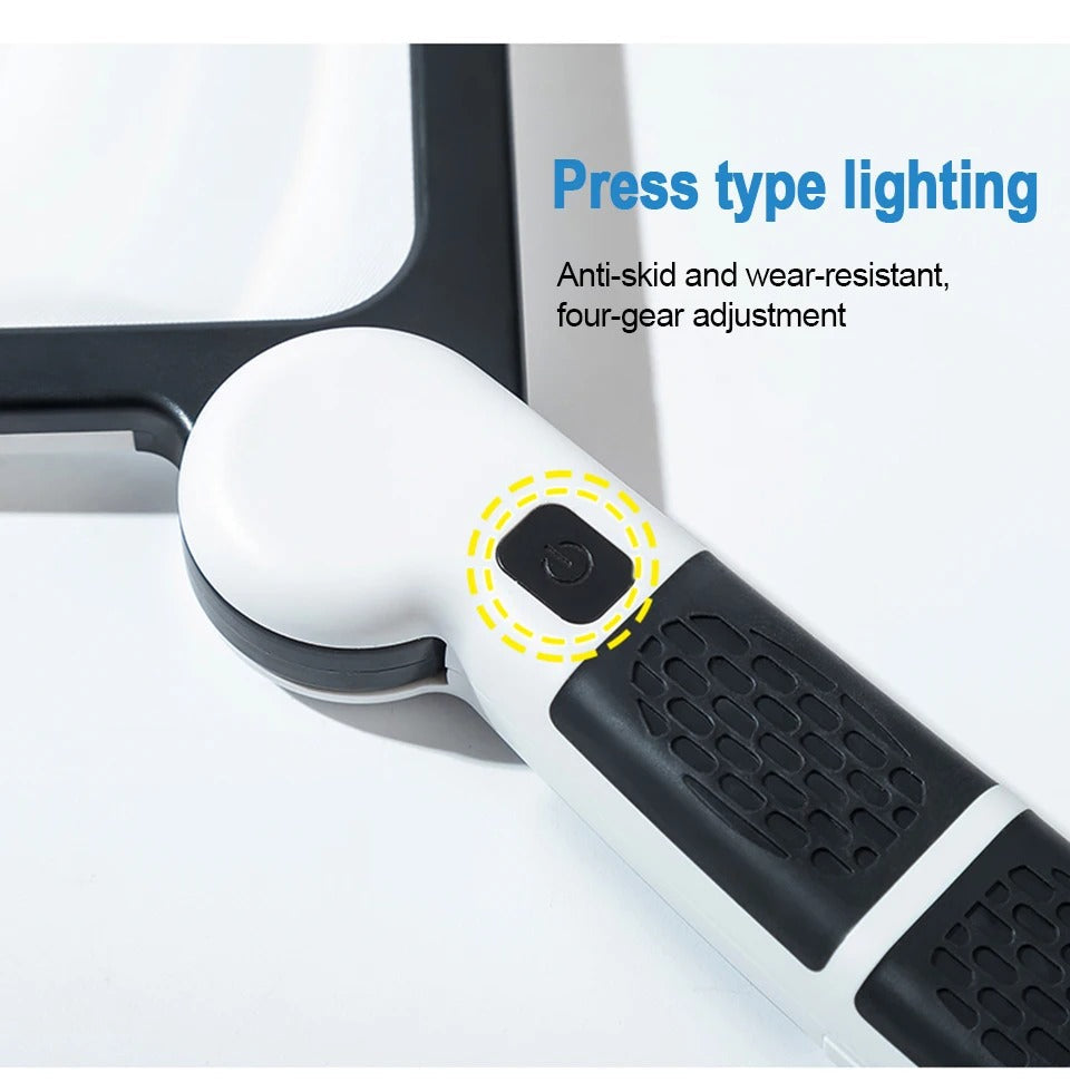 Foldable LED Magnifying Glass | Illuminated Pocket Magnifier for Reading