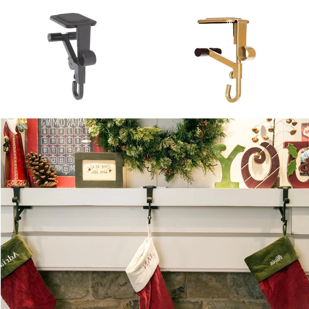 Christmas Stocking Holders for Mantle | Dual Hook Garland Hanger, 20 lbs