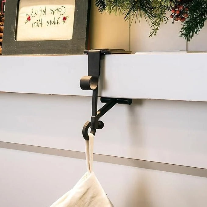 Christmas Stocking Holders for Mantle | Dual Hook Garland Hanger, 20 lbs