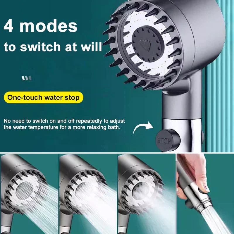 High Pressure Shower Head | 9-Layer Filter, 40% Water Saving