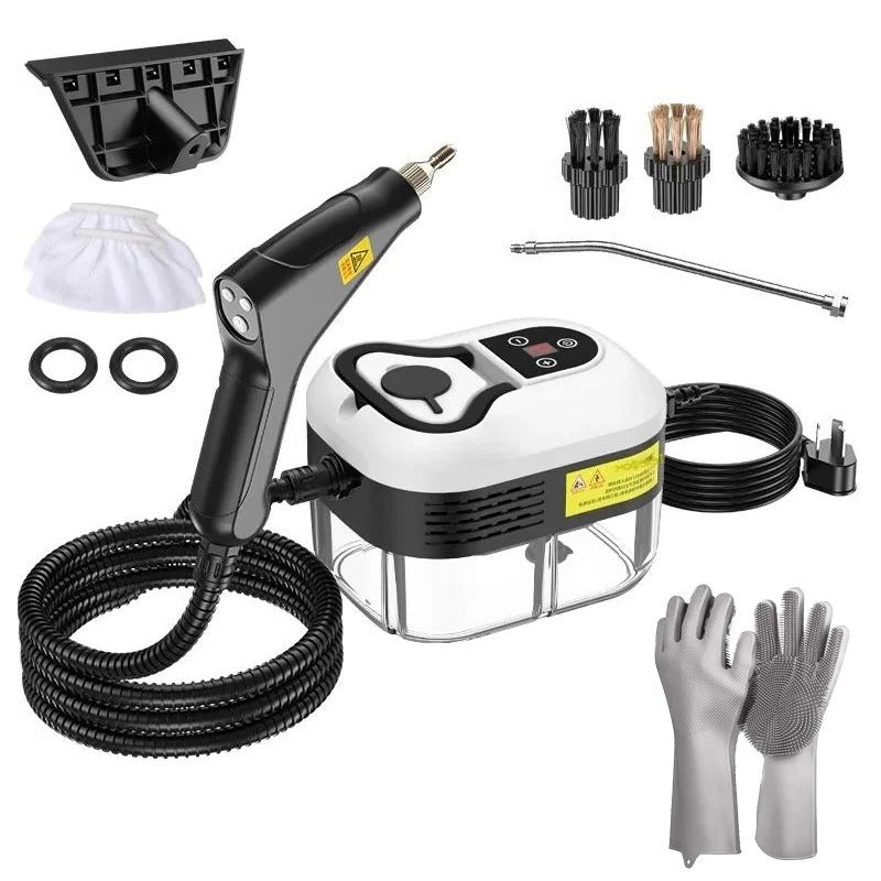 2500W High Pressure Steam Cleaner | 5 Brush Heads, 6-Speed Control