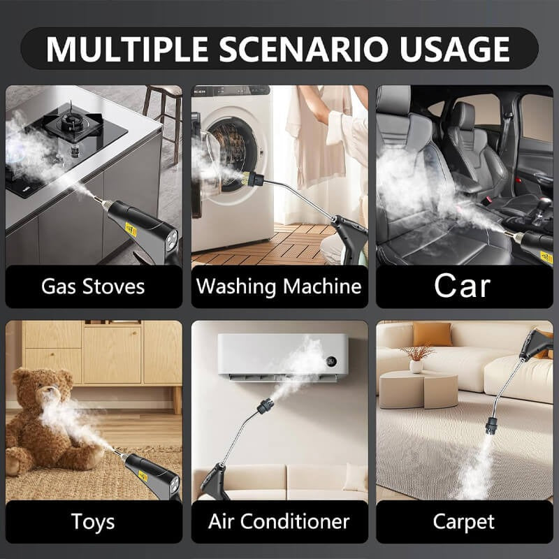 2500W High Pressure Steam Cleaner | 5 Brush Heads, 6-Speed Control