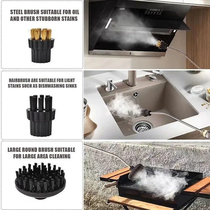 2500W High Pressure Steam Cleaner | 5 Brush Heads, 6-Speed Control