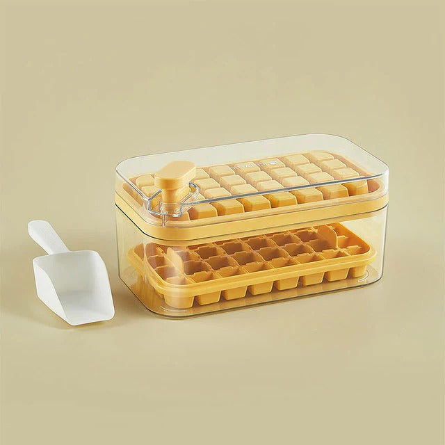 One-Click Ice Tray System | Easy Release Silicone Ice Cube Maker