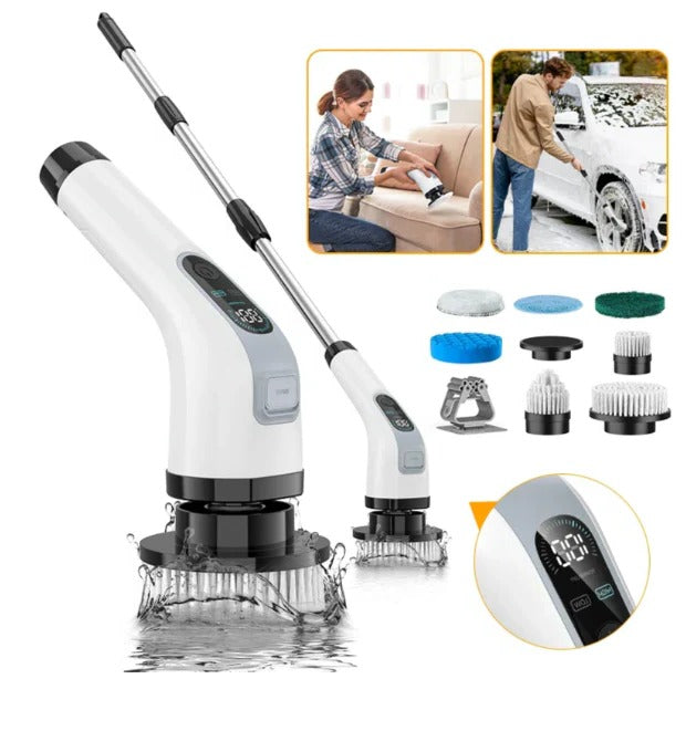 Rechargeable Electric Scrubber | Cordless Brush for Bathroom & Kitchen Cleaning