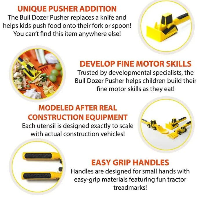 Kids Construction Eating Set | Fun Toddler Utensil Combo for Meals
