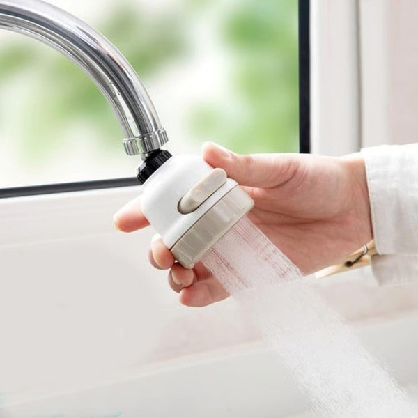 Rotating Faucet Attachment | 3-Spray Mode Aerator & Splash Guard