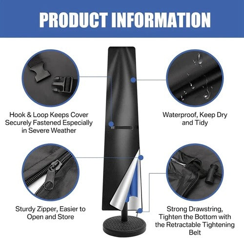 Waterproof Outdoor Parasol Cover | UV Patio Umbrella Storage Bag