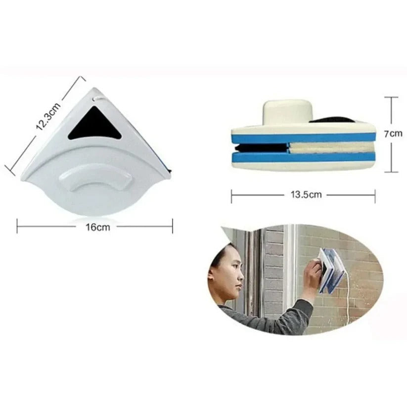 Dual-Sided Magnetic Window Cleaner | Easy Glass Cleaning Both Sides