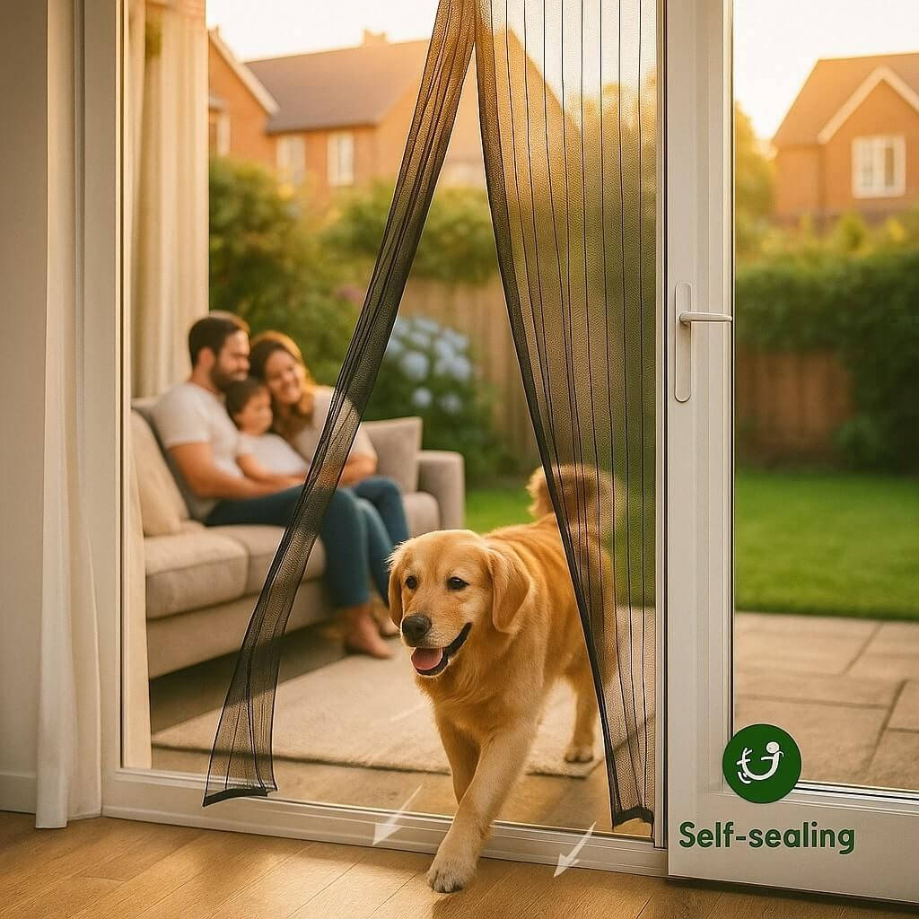 Magnetic Screen Door | Custom Sizes, Hands-Free Mesh Door Curtain
