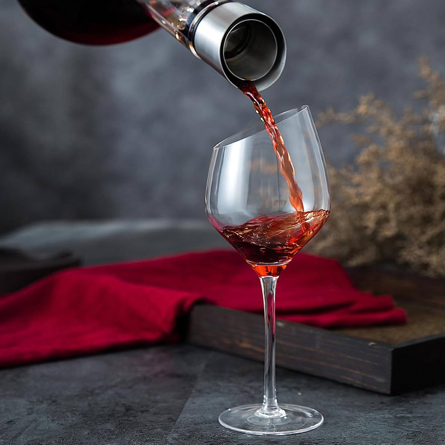 Crystal Glass Wine Decanter | Aerator Carafe for Red & White Wine