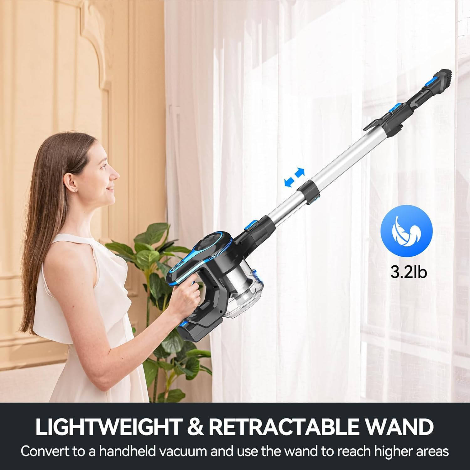 Cordless Home Vacuum Cleaner | Lightweight Stick Vac for All Floors