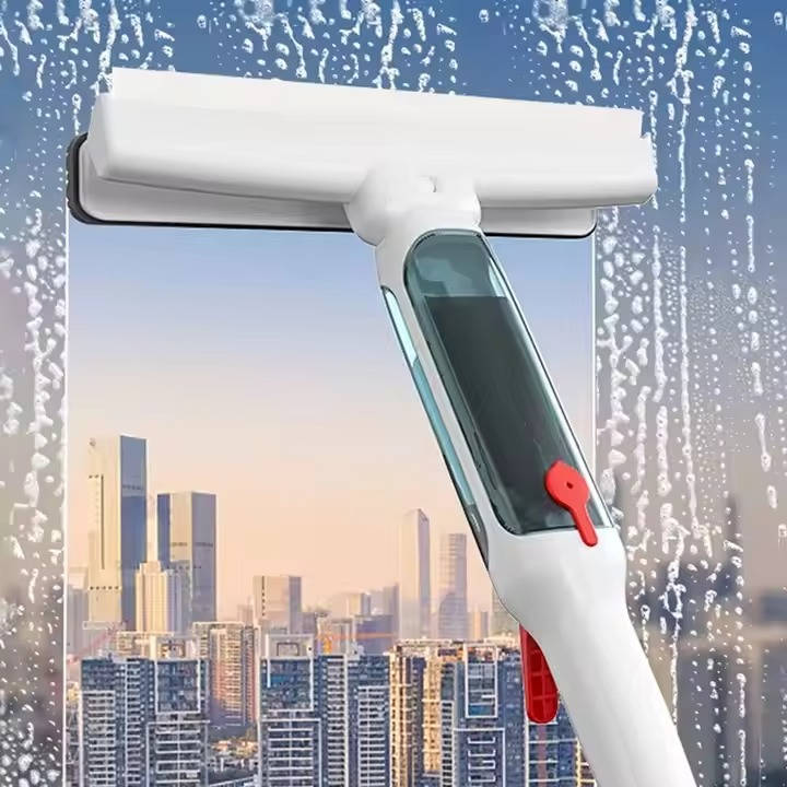 Telescopic Window Cleaner | Long Handle Squeegee & Wash Tool