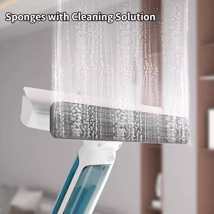 Telescopic Window Cleaner | Long Handle Squeegee & Wash Tool