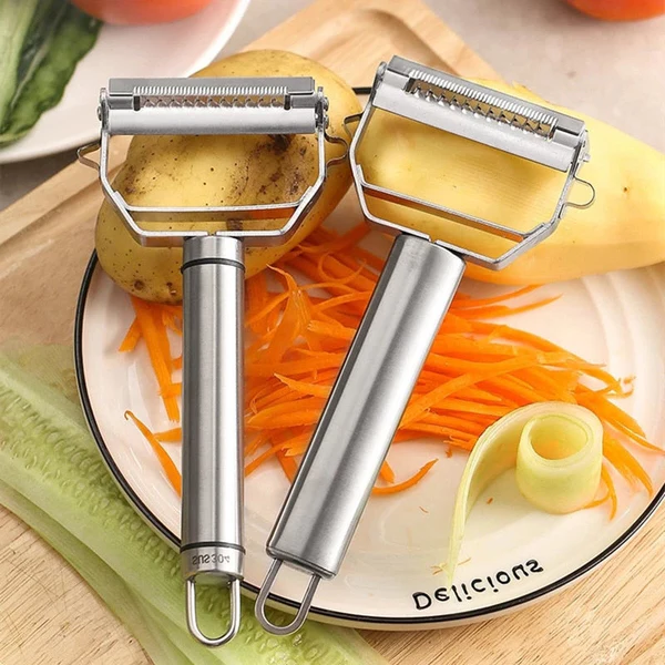 Dual-Blade Peeler | Vegetable & Fruit Slicer for Fast Food Prep