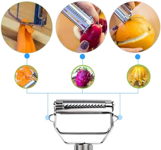 Dual-Blade Peeler | Vegetable & Fruit Slicer for Fast Food Prep