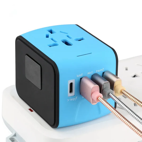Multi-Port Travel Adapter | Universal Power Plug with USB Charging