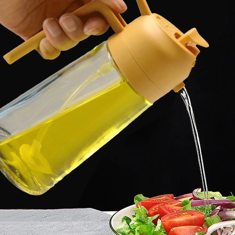 2-in-1 Glass Oil Sprayer & Dispenser | Kitchen Mister Bottle