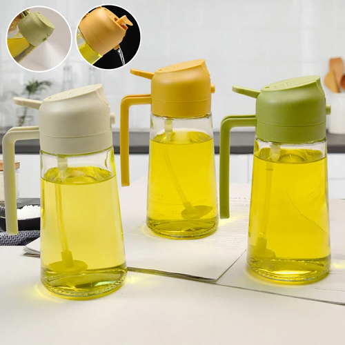 2-in-1 Glass Oil Sprayer & Dispenser | Kitchen Mister Bottle