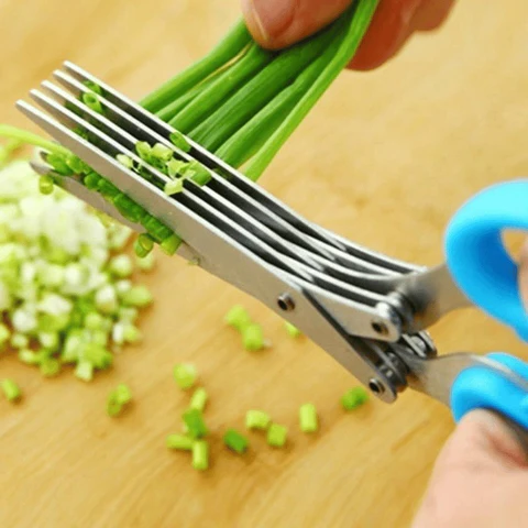 5-Blade Salad Scissors | Kitchen Herb & Salad Cutting Shears