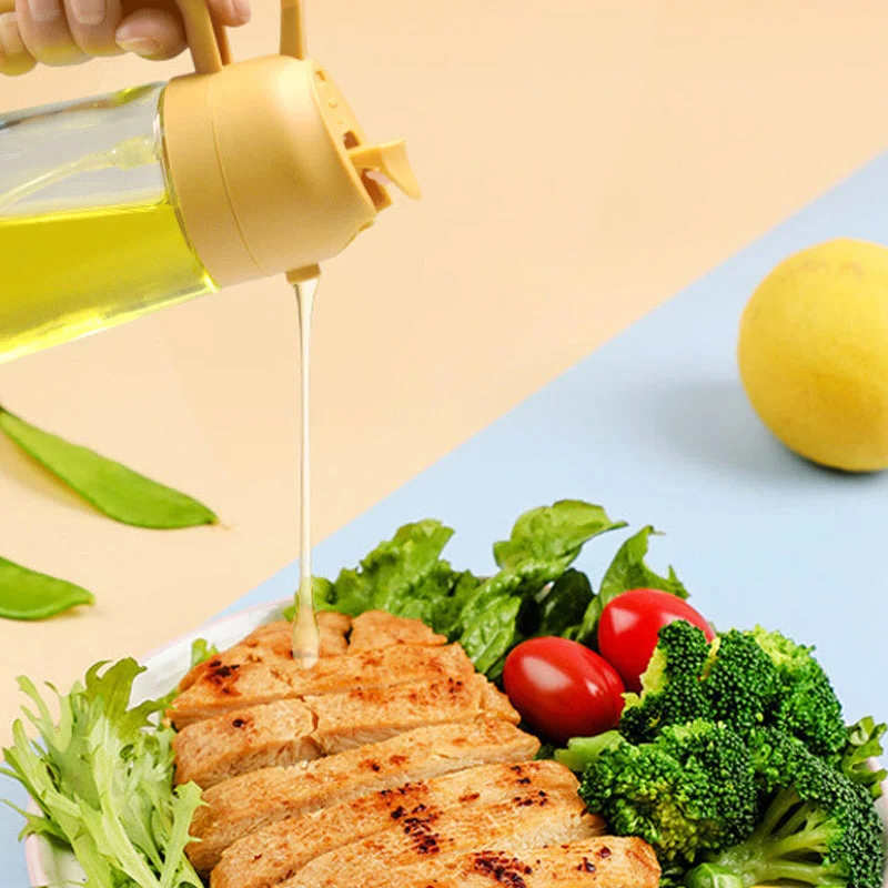 2-in-1 Glass Oil Sprayer & Dispenser | Kitchen Mister Bottle