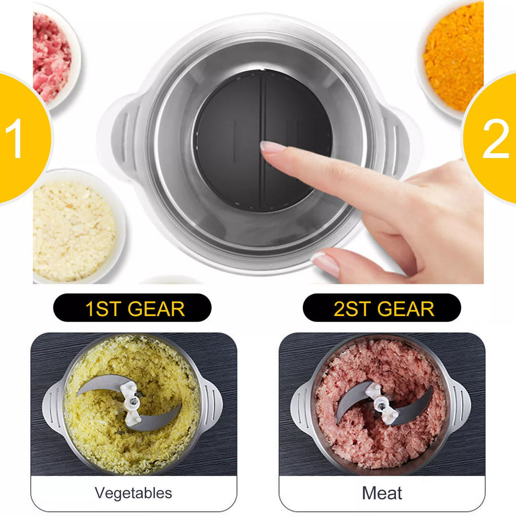 2L Food Chopper | Large Capacity Electric Vegetable Chopper & Blender