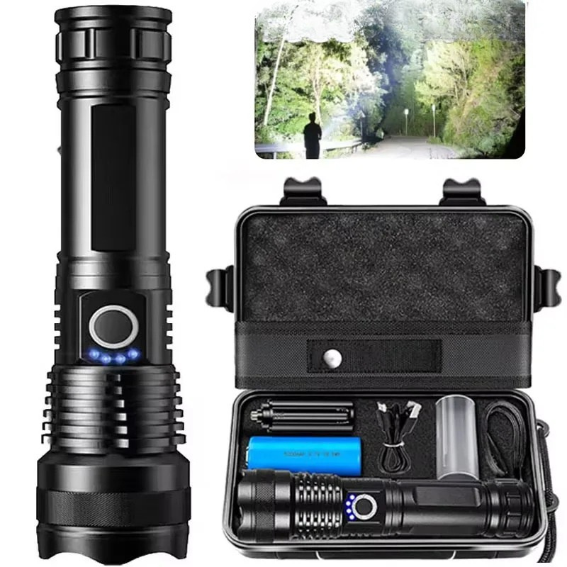 High Lumen Rechargeable Flashlight | Bright LED Torch with Long Range